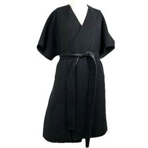 Xs Oversized The Row Wool Felt 2 Way Belted Coat Short Sleeve